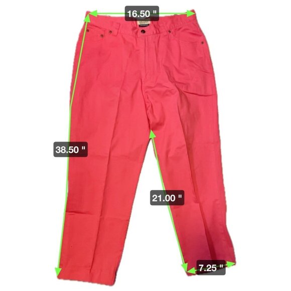 St John's Bay Pink Stretch Chino Capri Bottoms Pants SZ 16 - Picture 6 of 6